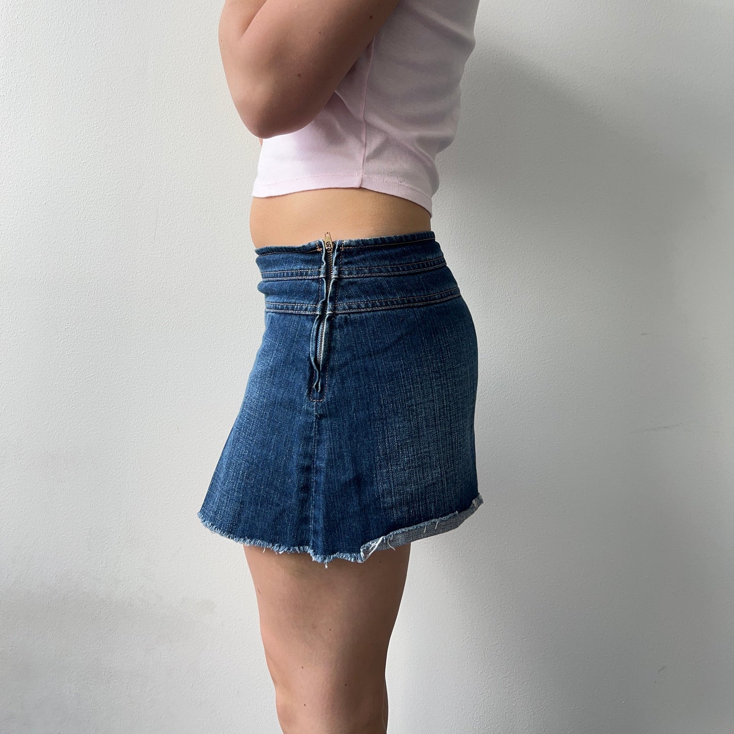Denim mørk skjørt