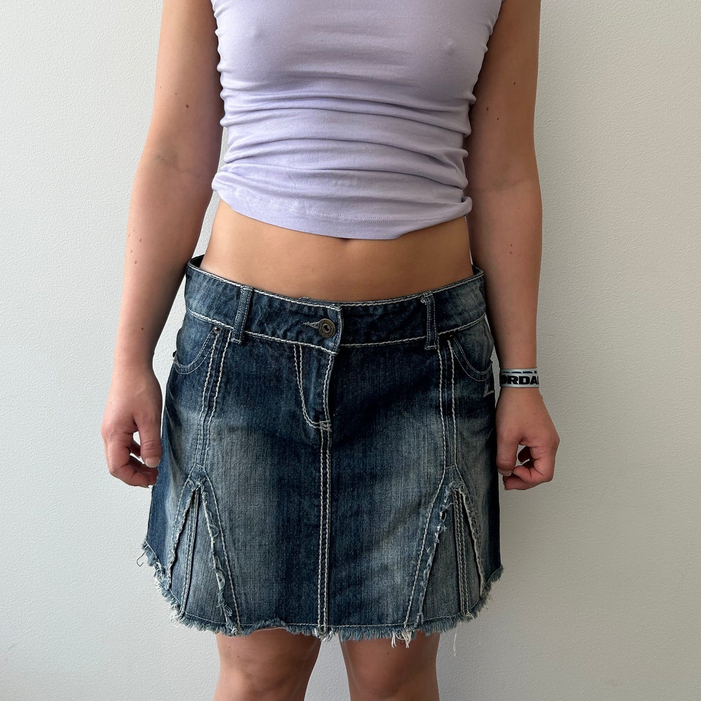 Denim skjørt med M