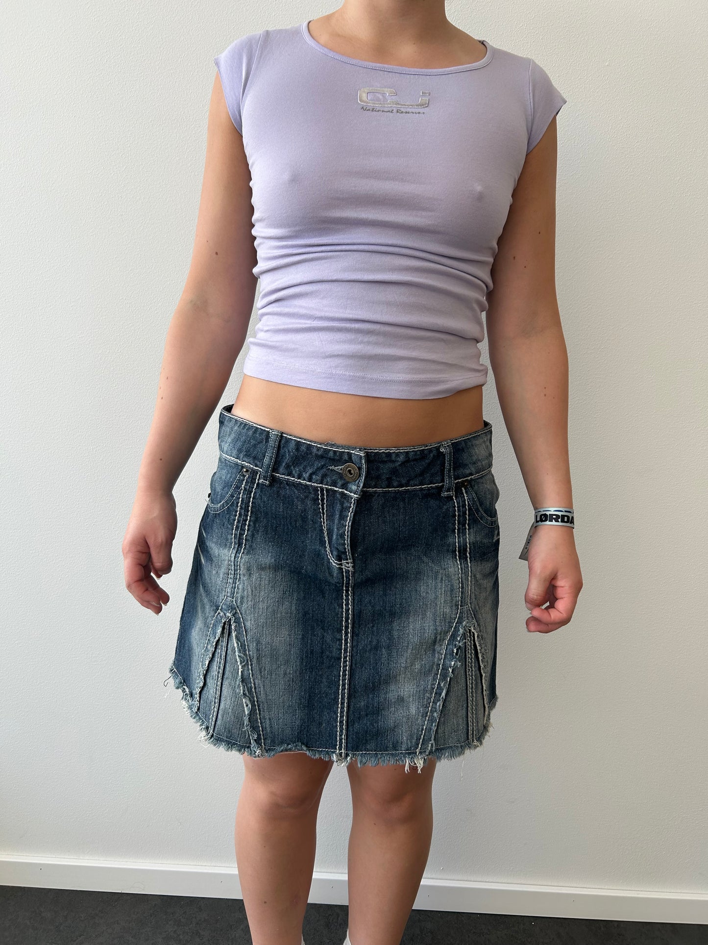 Denim skjørt med M
