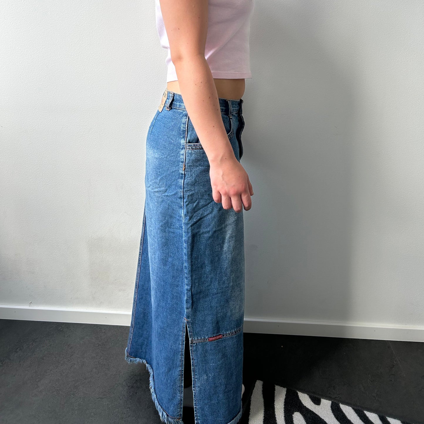 Denim maxi skjørt