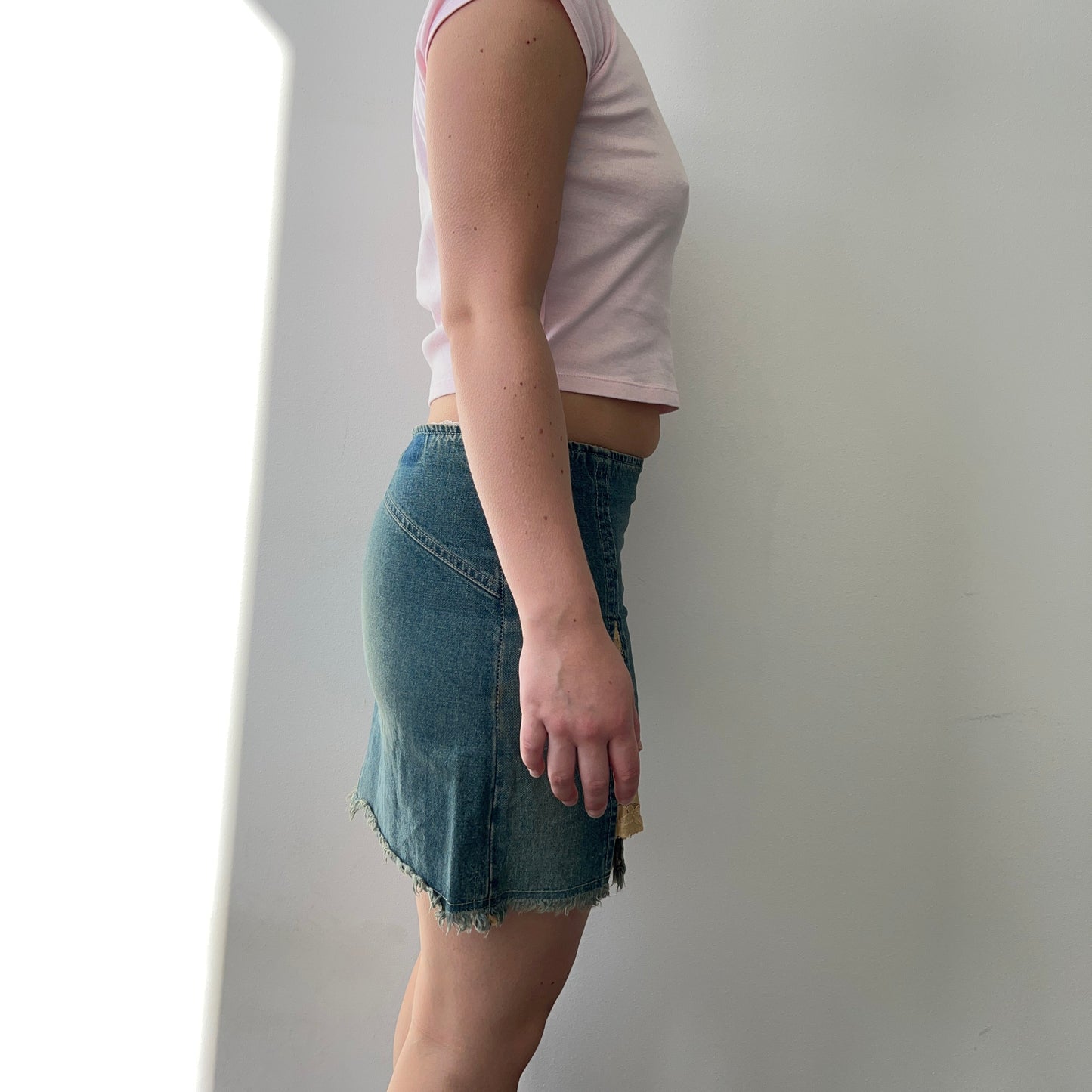 Mini skjørt med blonder
