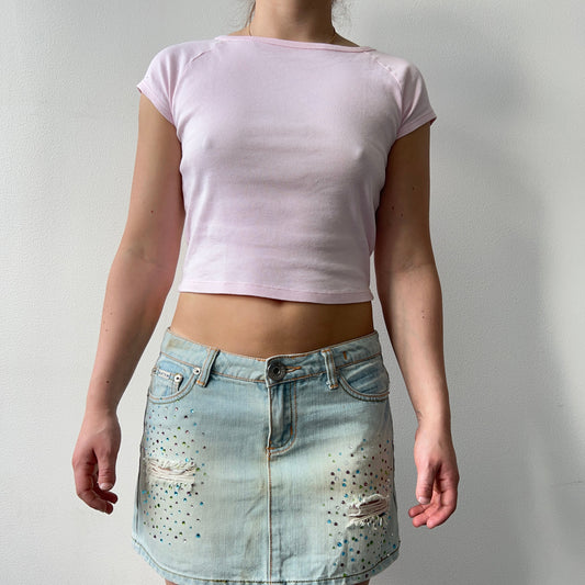 Baby pink fitted tskjorte