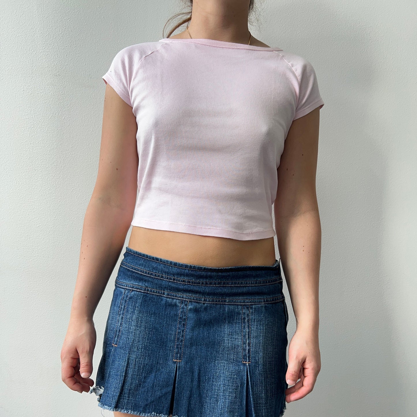 Baby pink fitted tskjorte