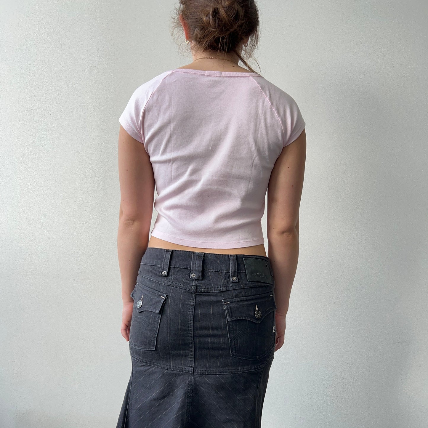 Baby pink fitted tskjorte
