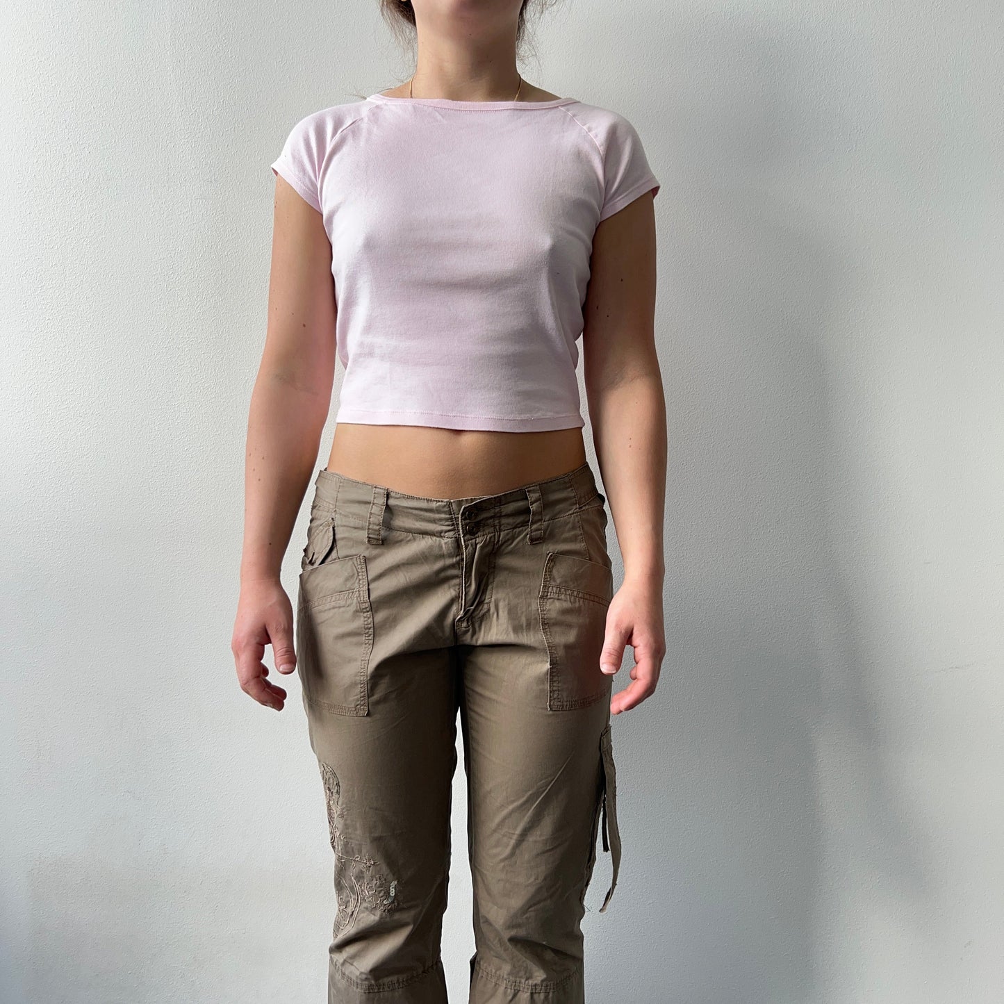 Baby pink fitted tskjorte