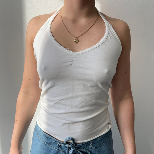 Hvit halterneck