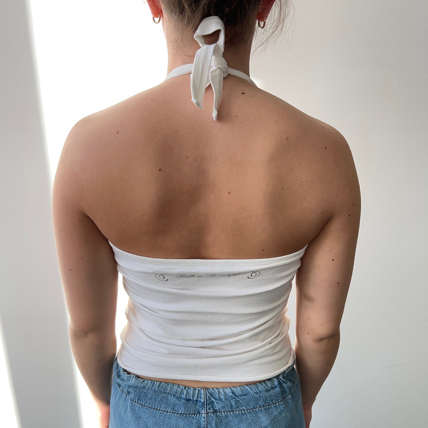 Hvit halterneck