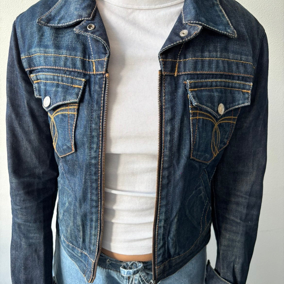 Fet denim jakke