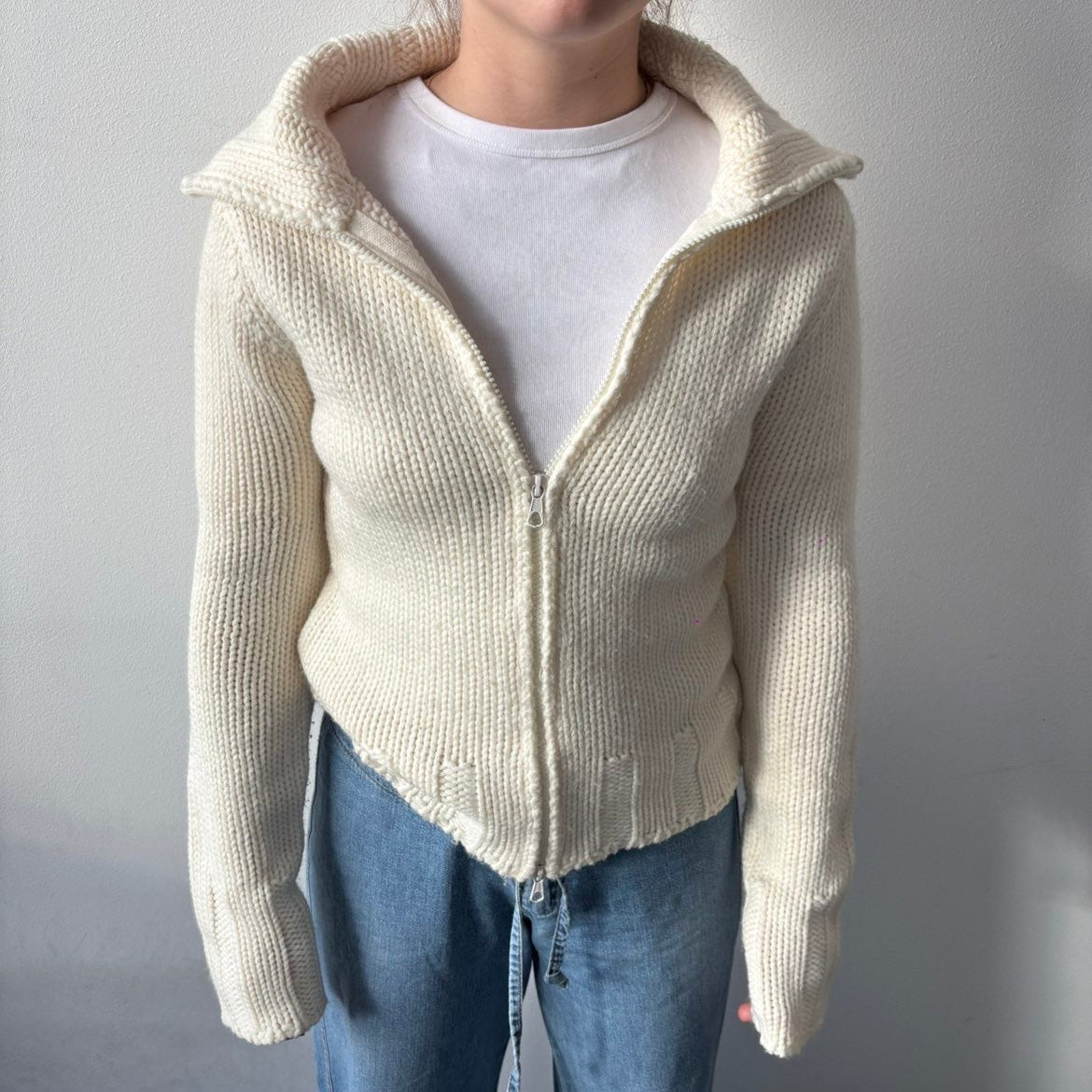 Hvit cardigan