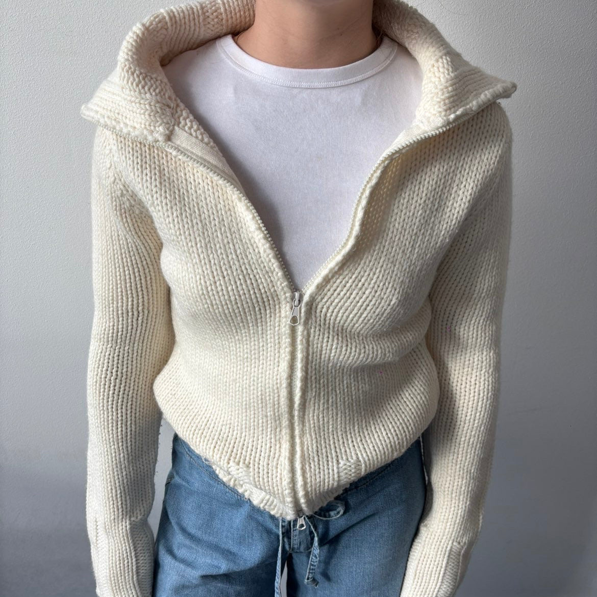 Hvit cardigan