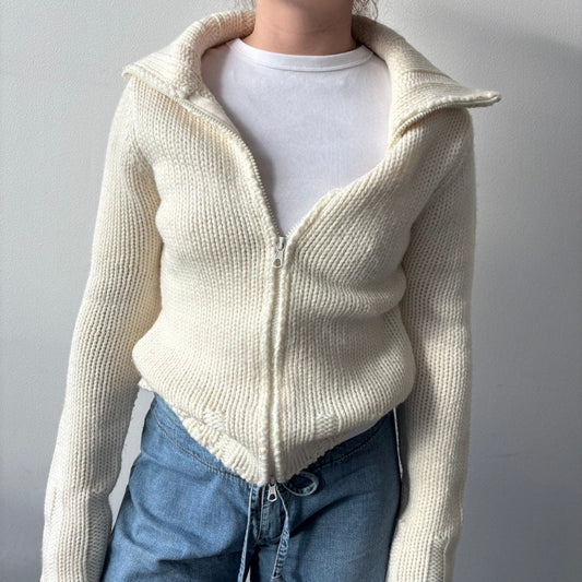 Hvit cardigan