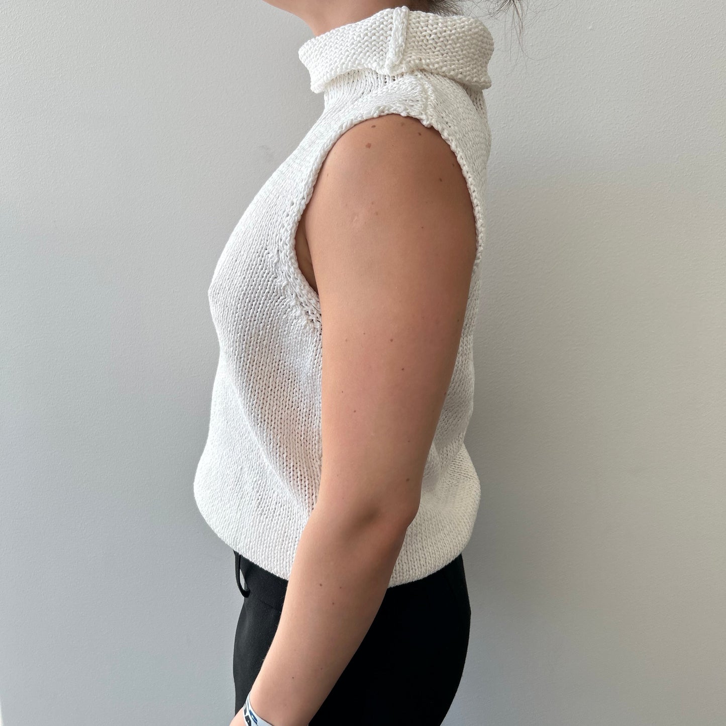Hvit turtleneck