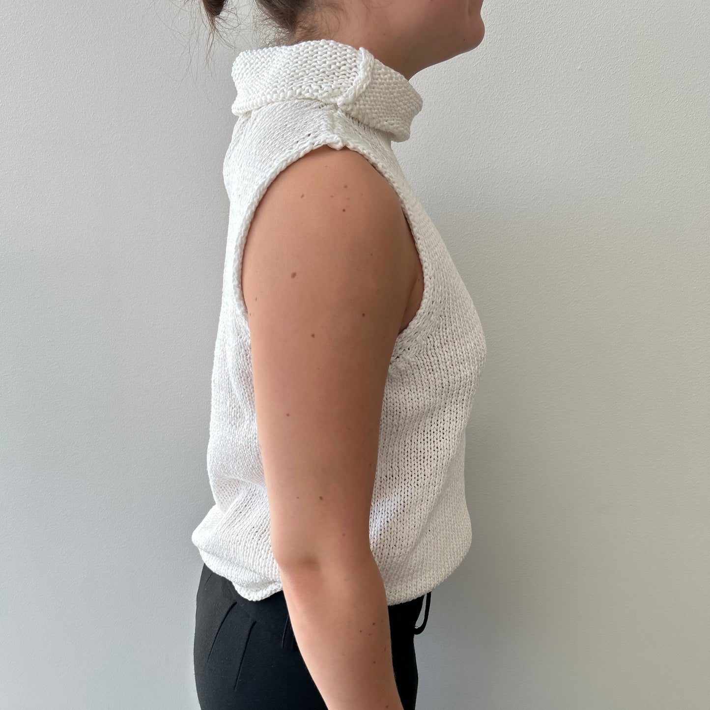 Hvit turtleneck