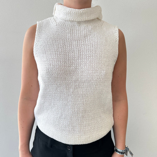 Hvit turtleneck